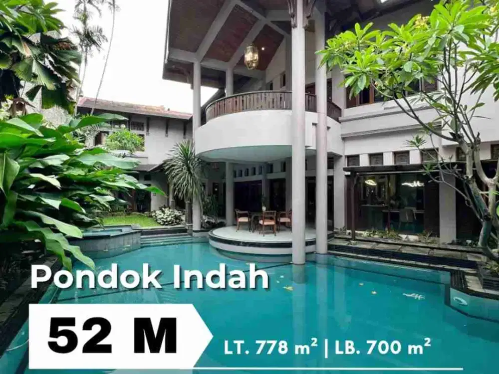 Jual Rumah Pondok Indah Jakarta Selatan - 4+1 Kamar Tidur Unfurnished