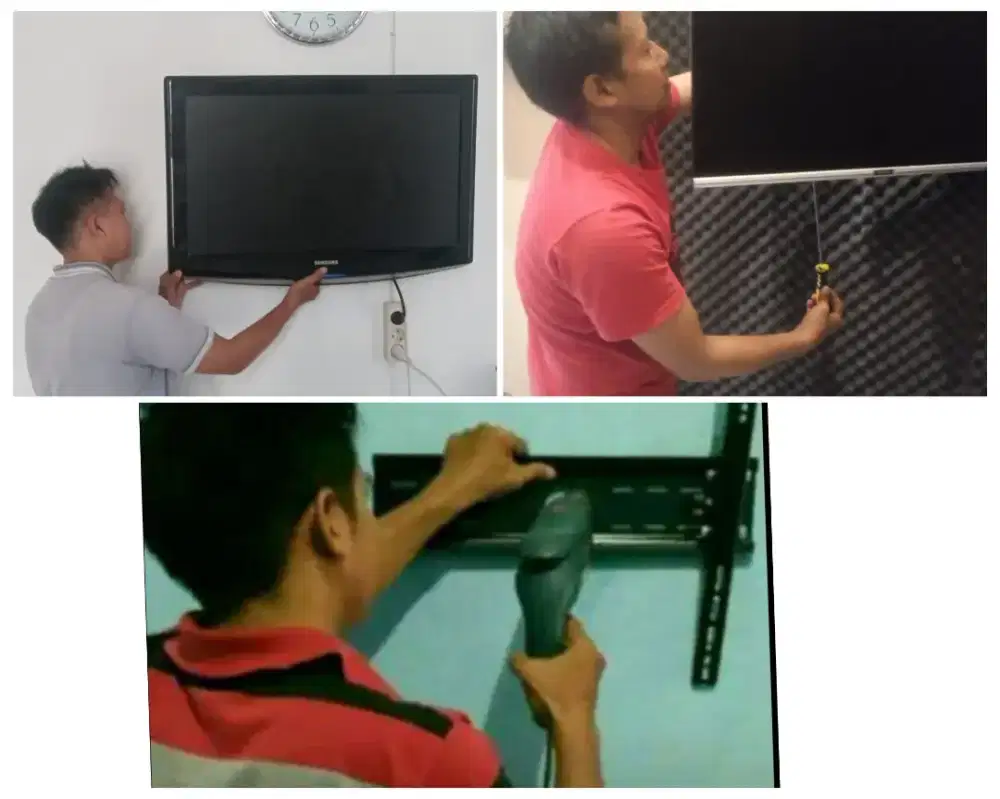 Pasang bracket breket braket terima rapih