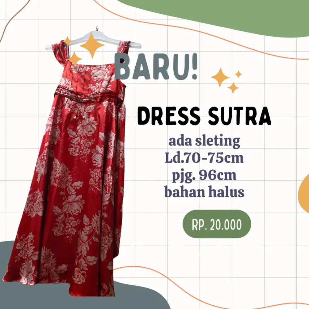 Dress bahan halus kayak sutra