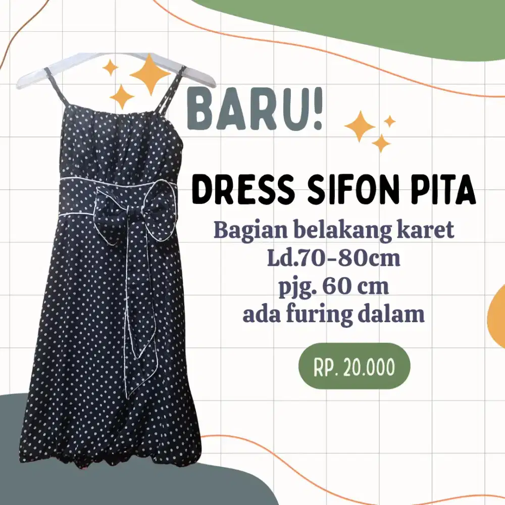 Dress balon bahan sifom