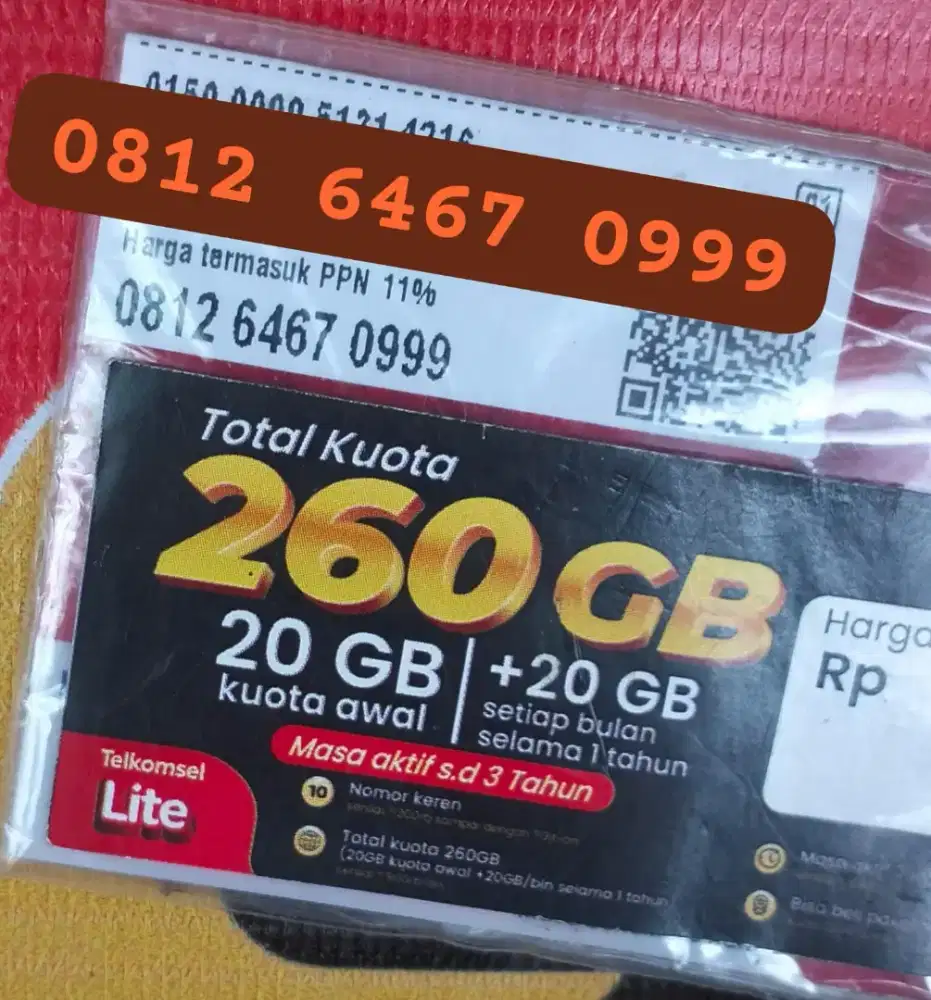 NOMOR CANTIM SIMPATI ISI 260 GB SETAHUN ATAU 20 GB PERBULAN OTOMATIS.