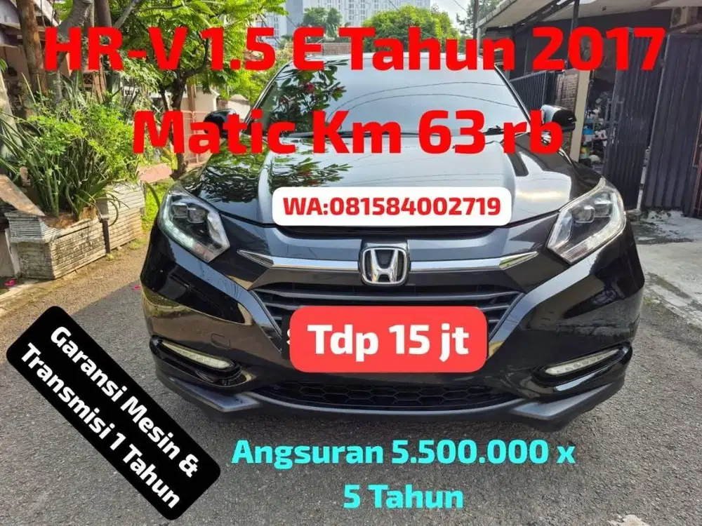 Honda HR-V 1.5 E Tahun 2017 Automatic Low Km 63 rb Antik