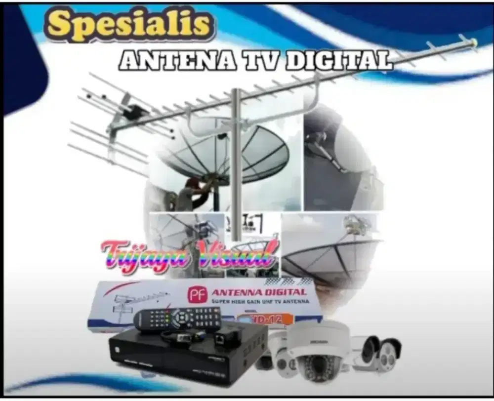 Ahli jasa pasang antena TV digital service parabola dan camera CCTV