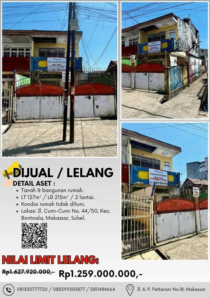 Rumah dijual/ lelang