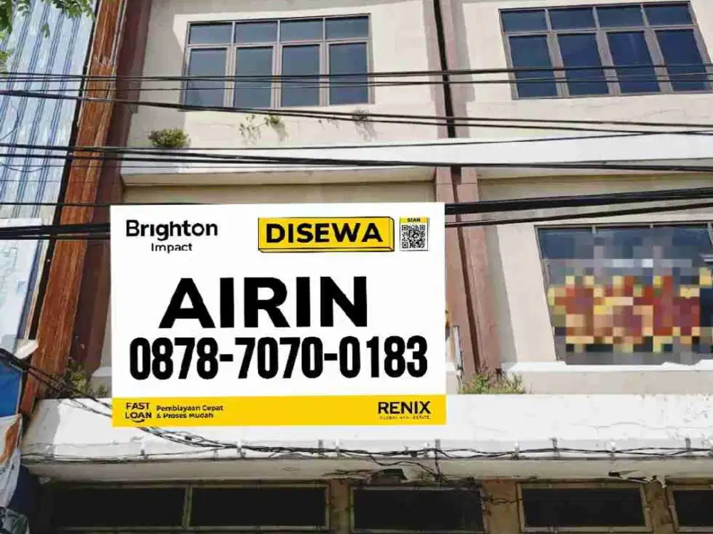 RUKO SEWA 4,5 LANTAI DI SAWAH BESAR, JAKARTA PUSAT