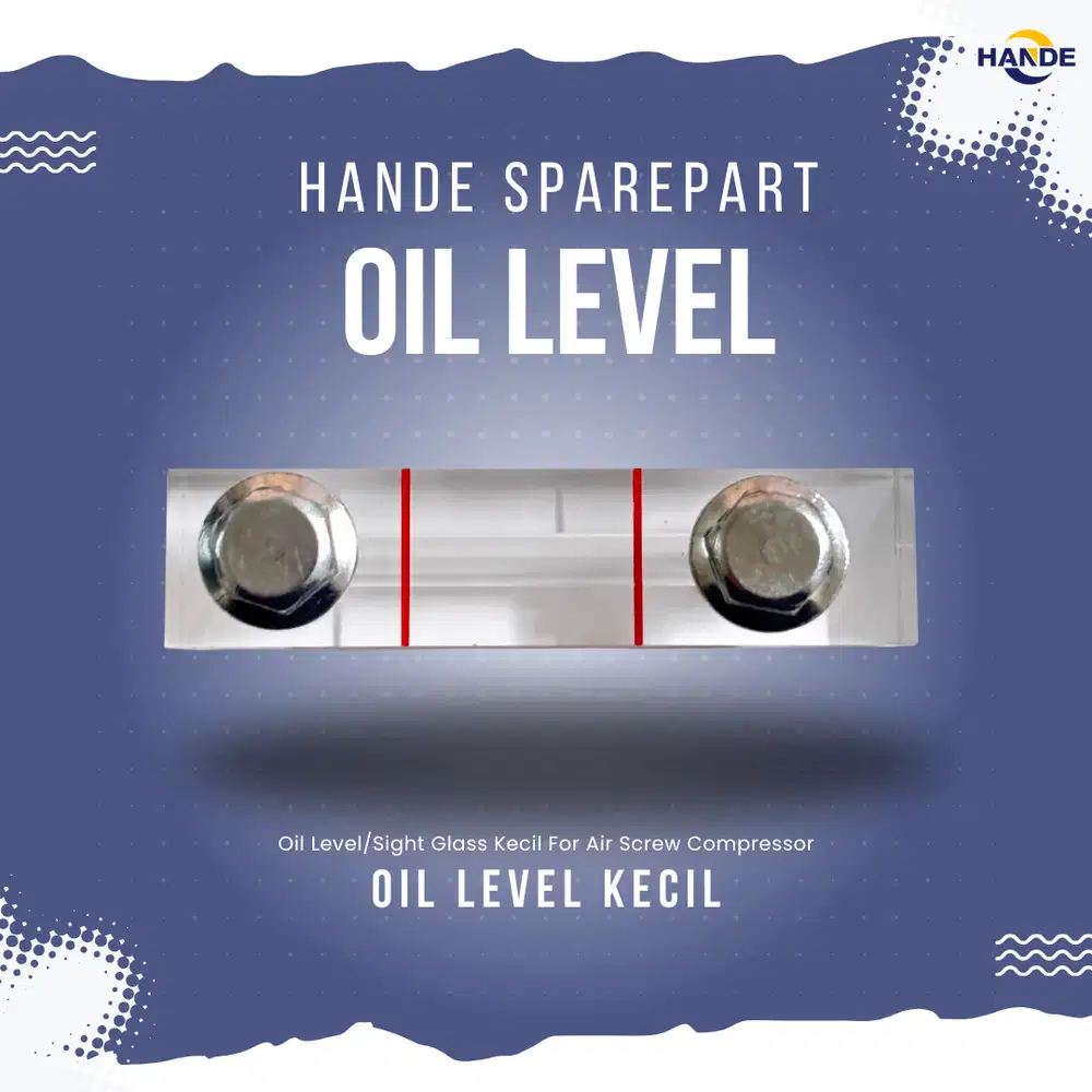 Hande Original Sparepart - Oil Level/Sight Glass Kecil Kompresor Udara
