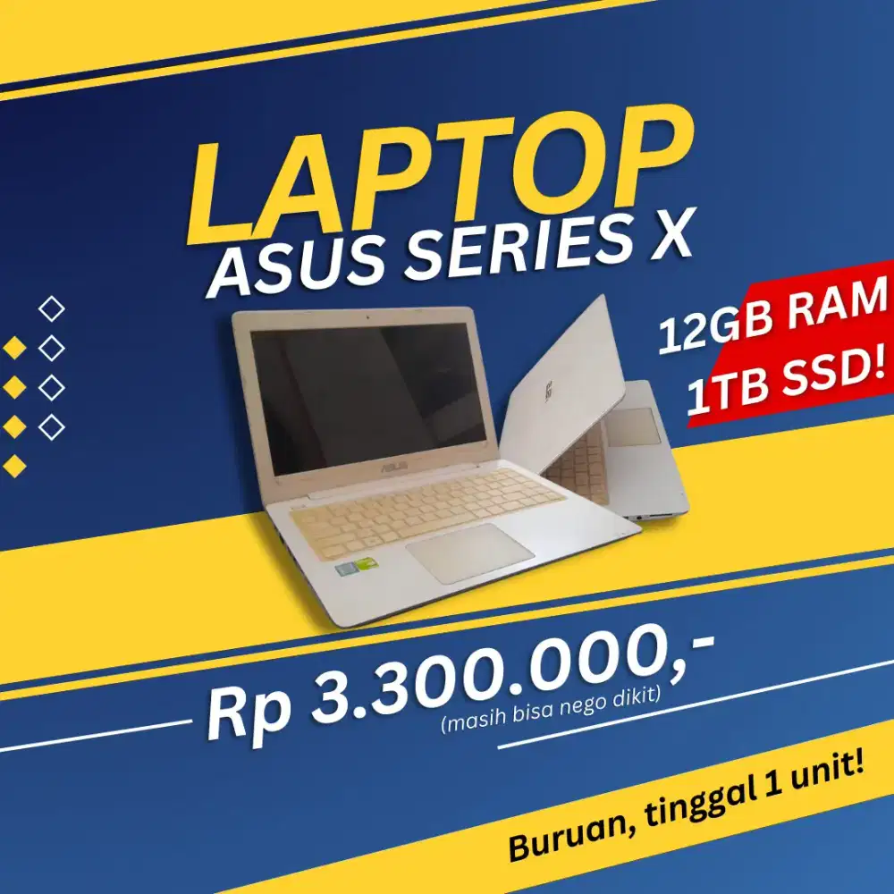 Laptop Bekas Upgrade SSD 1TB + RAM 12GB | i5 Gen7 | 930MX