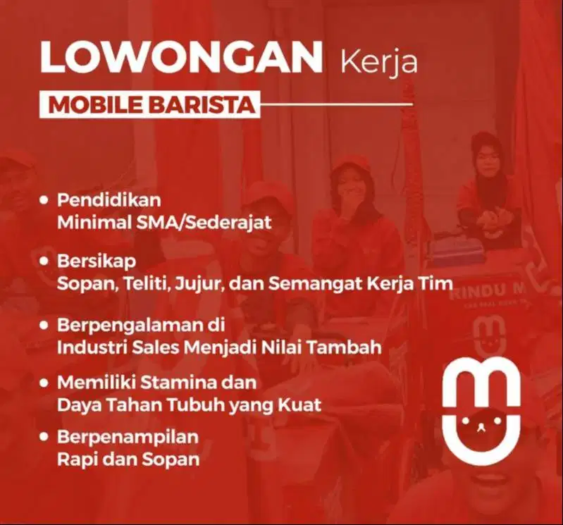 DICARI MOBILE BARISTA YG SIAP CARI CUAN!!