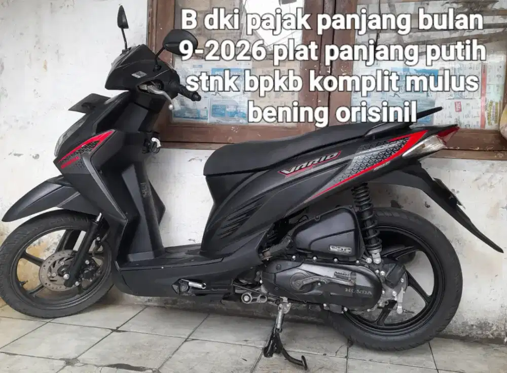 Honda vario 110 LED 2017 cbs iss cw asli abu2 B dki pajak panjang