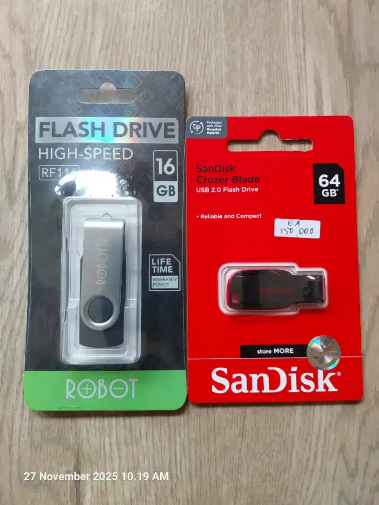 Dijual flashdisk sandisk & robot baru original