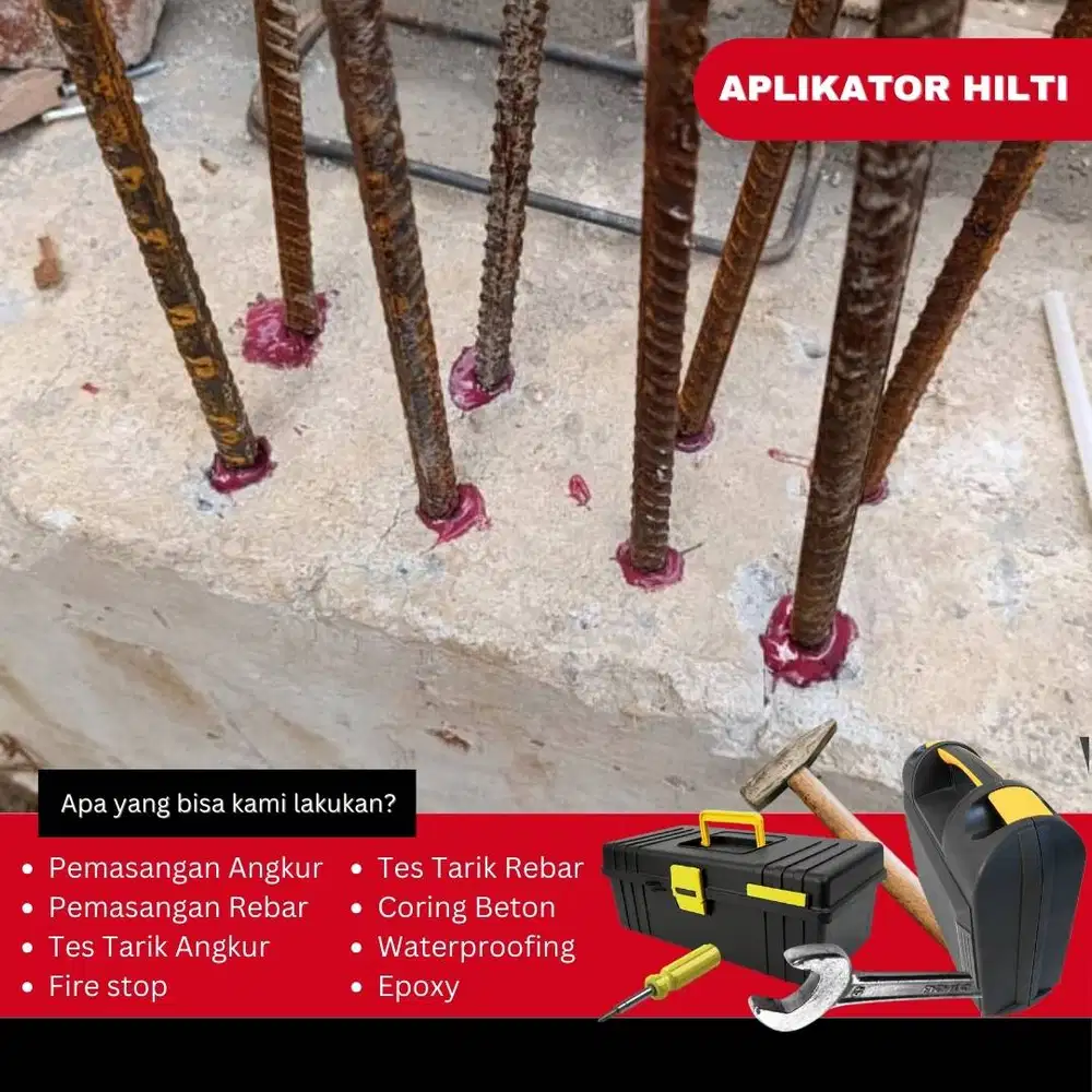 Aplikator Chemical Rebar Terpercaya | Layanan Pemasangan Rebar