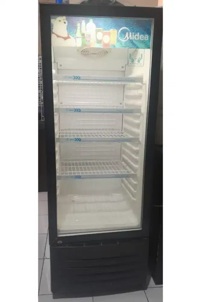 DIJUAL CEPAT SHOWCASE MIDEA 200L MULUSSSS