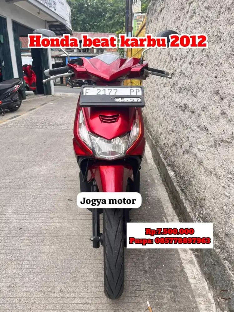 (B) Honda beat karbu tahun 2012