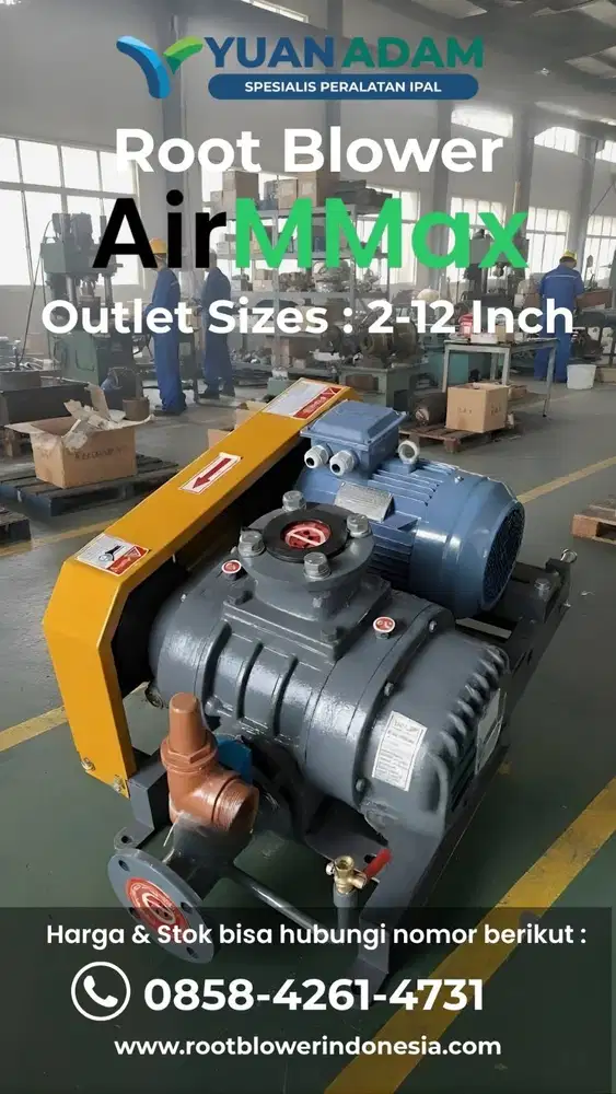 Root Blower Murah Brand Airmax 2,5 Inchi Power 4 kW