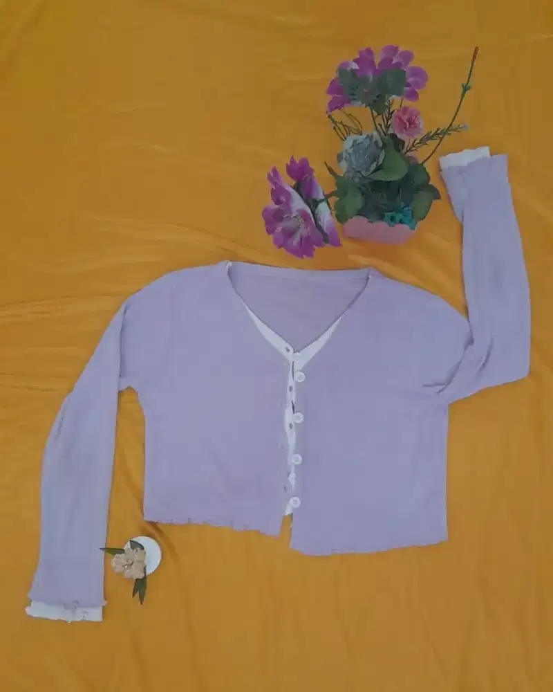 Cardigan lilac croptop - HSC 2025
