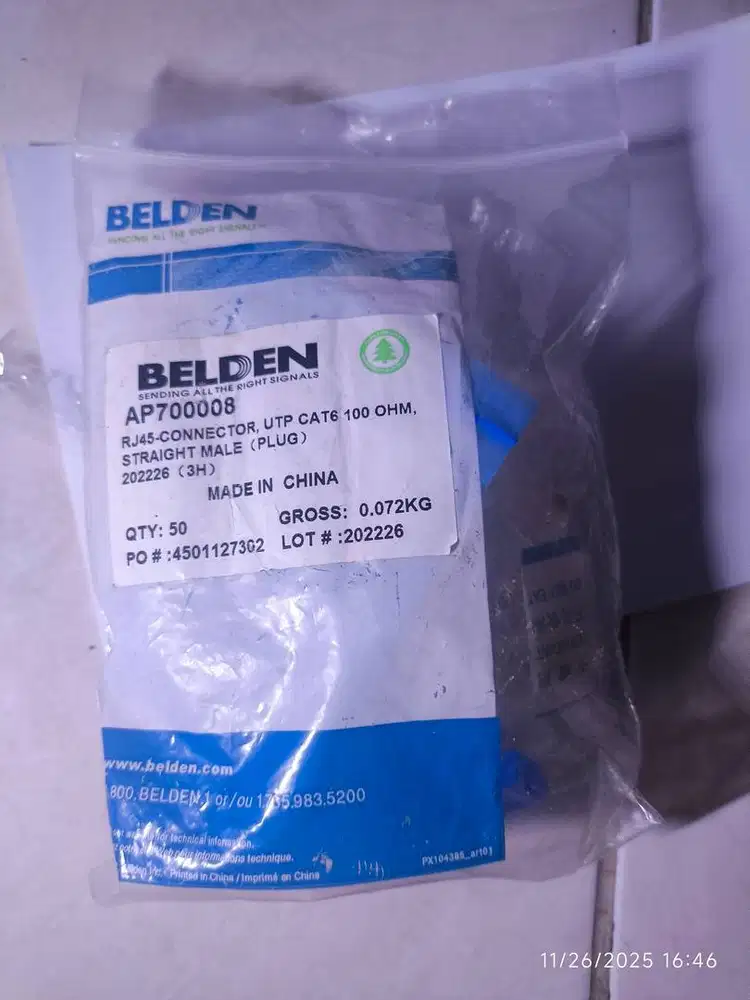 BELDEN AP700008 Konektor RJ45 Connector RJ45 Cat6 Cat.6