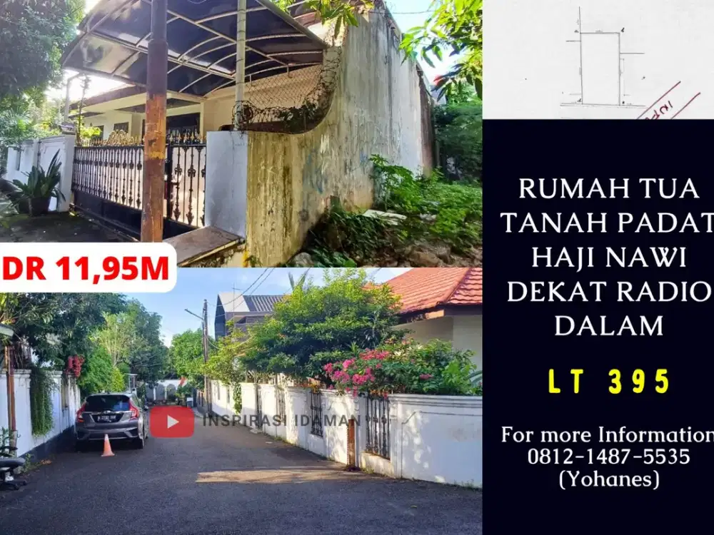 Rumah Tanah Padat 395mtr Haji Nawi dekat Radio Dalam