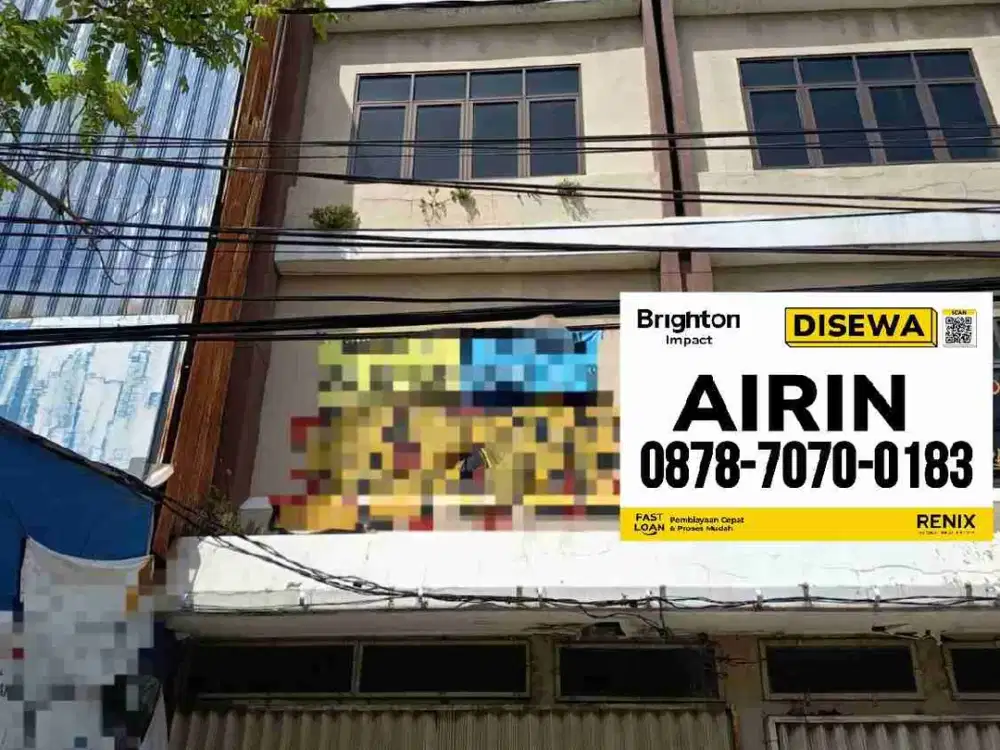 RUKO SEWA 3 LANTAI DI SAWAH BESAR, JAKARTA PUSAT