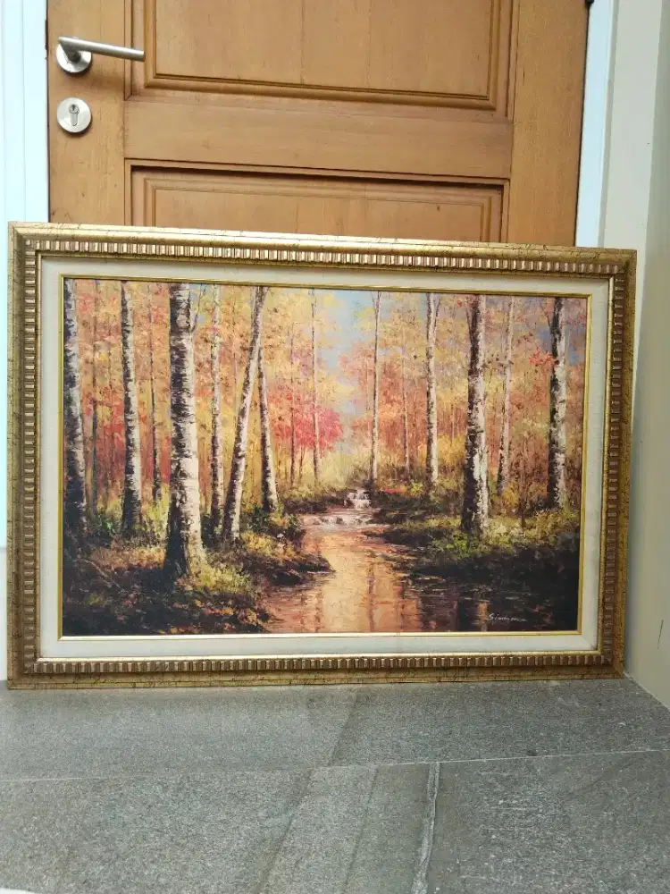 Lukisan Eropa media harboard lawas