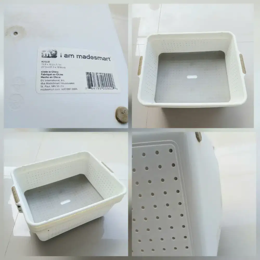Keranjang Madesmart serbaguna plastik tebal, preloved