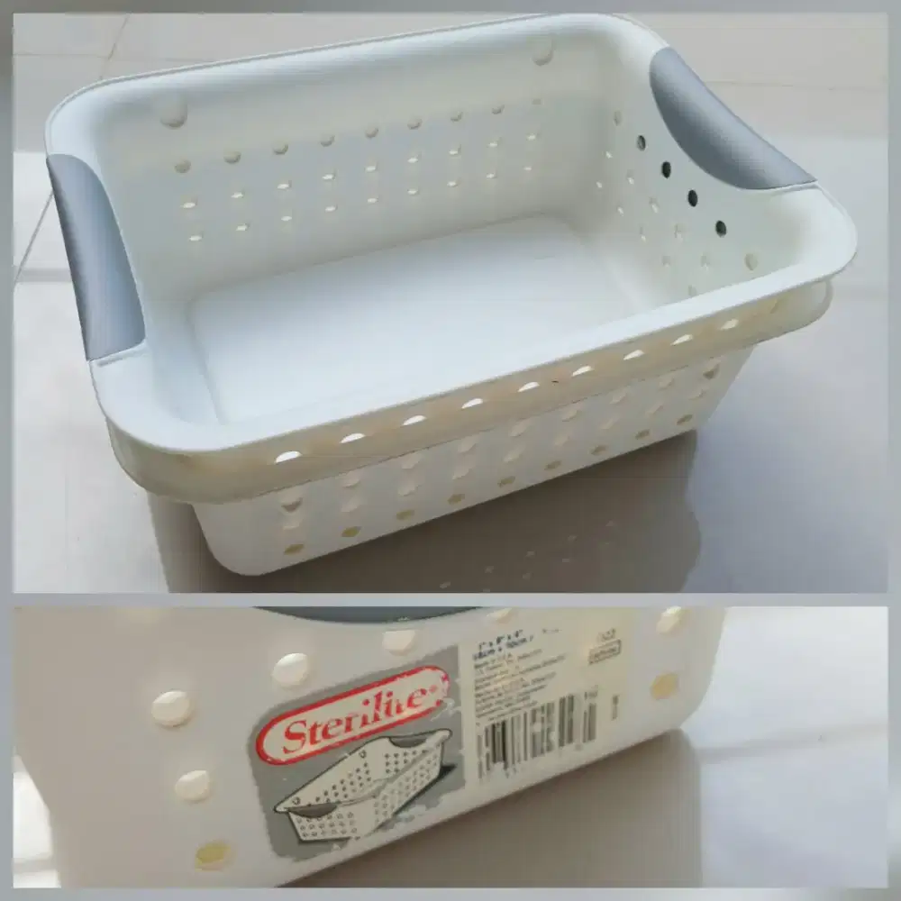 Keranjang Sterilite serbaguna plastik tebal, preloved