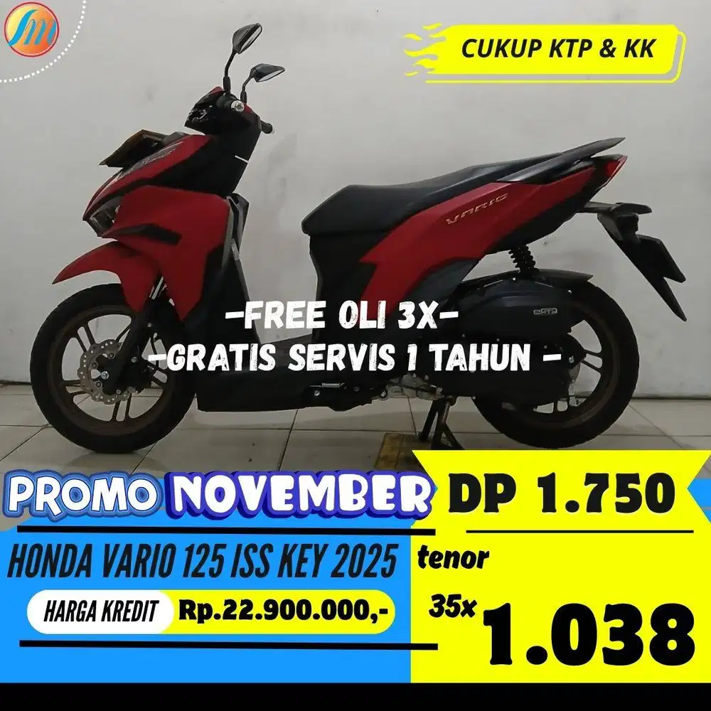 (PROMO HUT CASHBACK 250RB) HONDA VARIO 125 ISS KEY TAHUN 2025 SEKEN