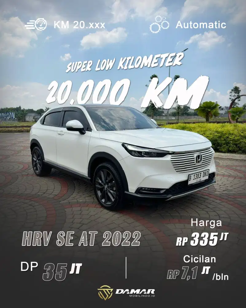 jual hrv se matic 2022 mulus low km