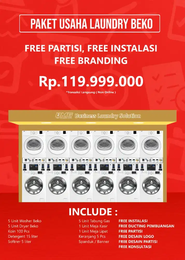PAKET USAHA LAUNDRY KOIN BEKO