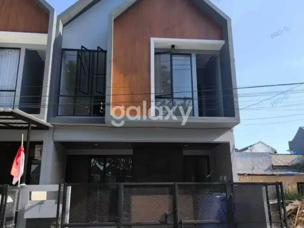 dijual rumah modern baru gress 2 lantai di manyar tinggal 1 unit