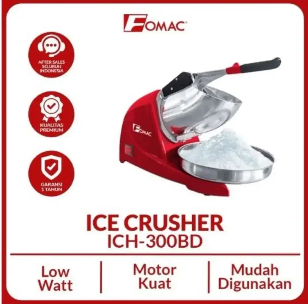 MESIN SERUT FOMAC ICE CRUSHER ICH -300 BD-DOUBLE BLADE MESIN SERUT ES