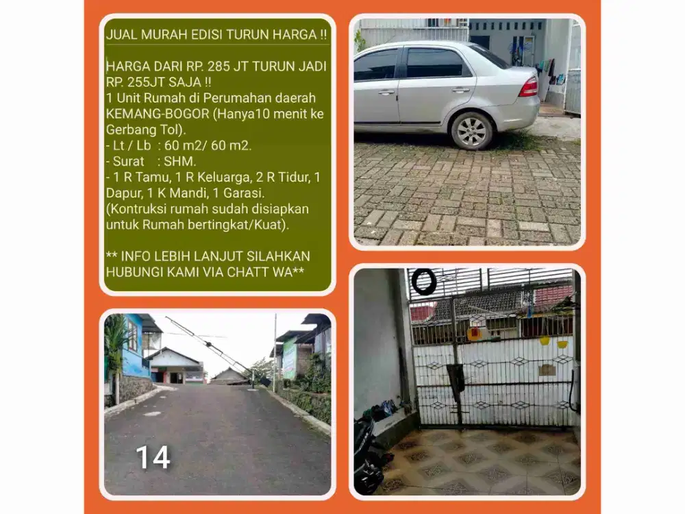 Rumah murah tinggal Huni dalam perumahan di Pabuaran-Kemang-Bogor. 014