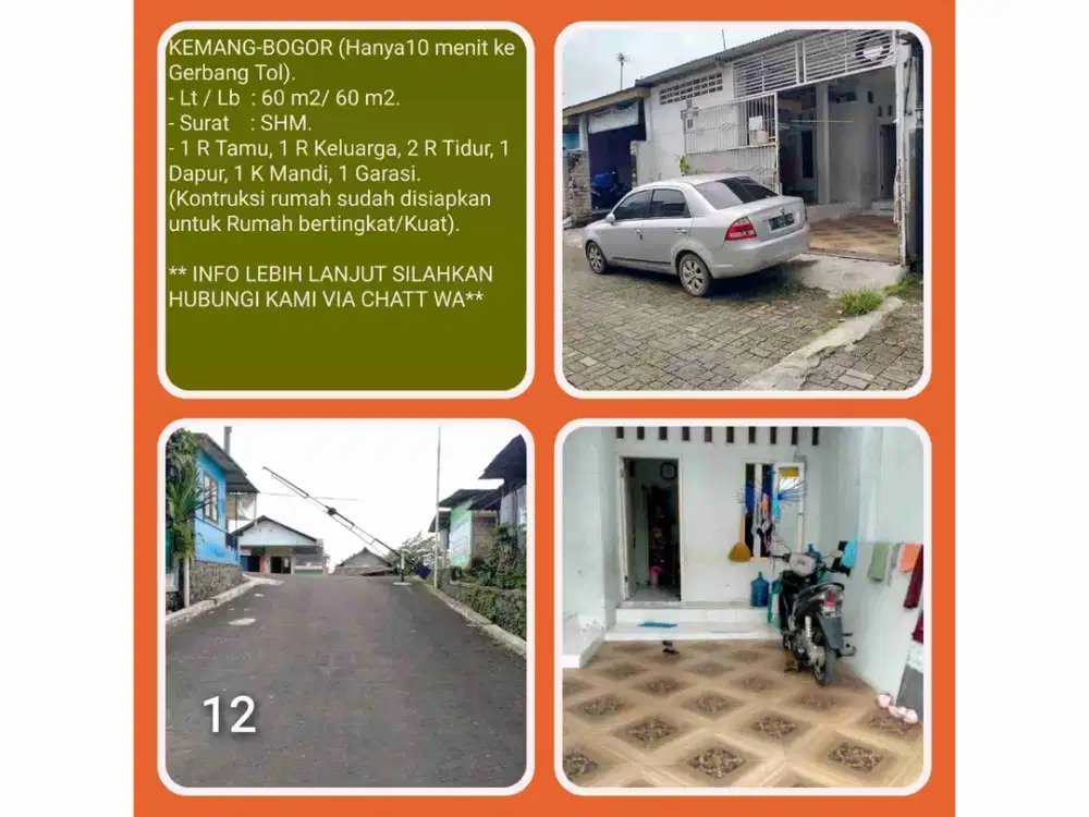 Rumah Murah tinggal Huni dalam perumahan di Pabuaran-Kemang-Bogor. 12