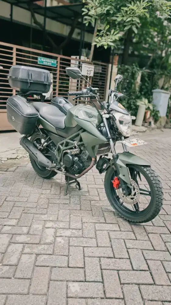yamaha vixion th 2013 mesin halus, modif touring, box givi, strobo