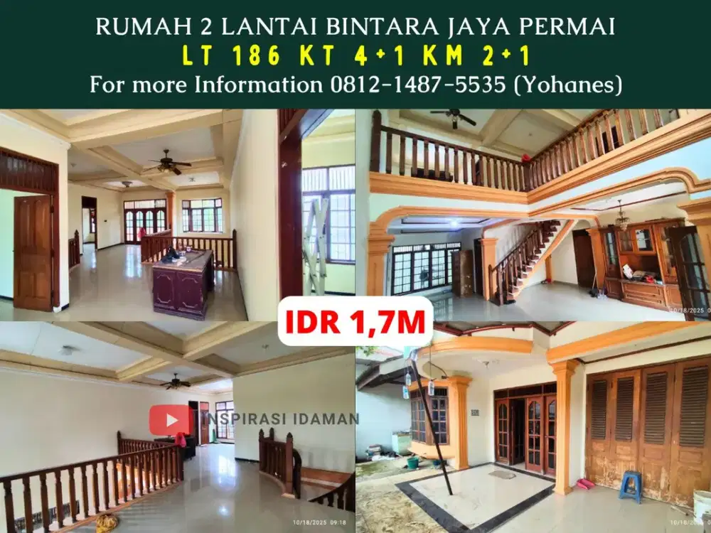 Rumah 186mtr 2 lantai Bintara Jaya Permai