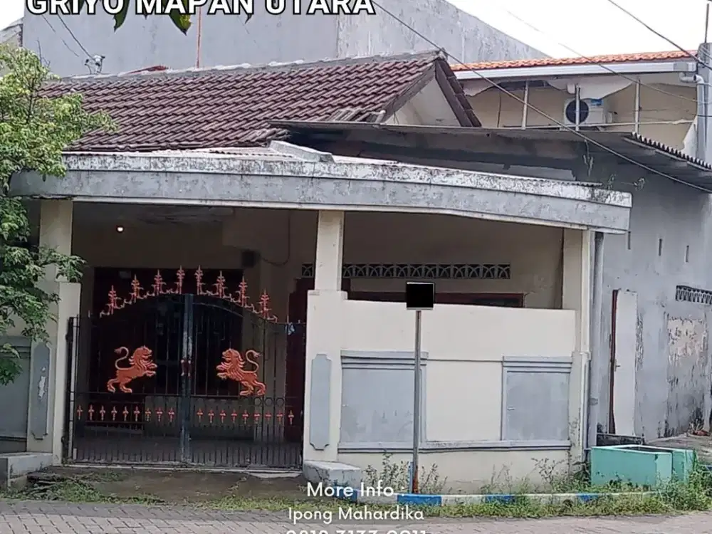 Rumah Dijual Sidoarjo Posisi Hook di Griyo Mapan Utara Waru