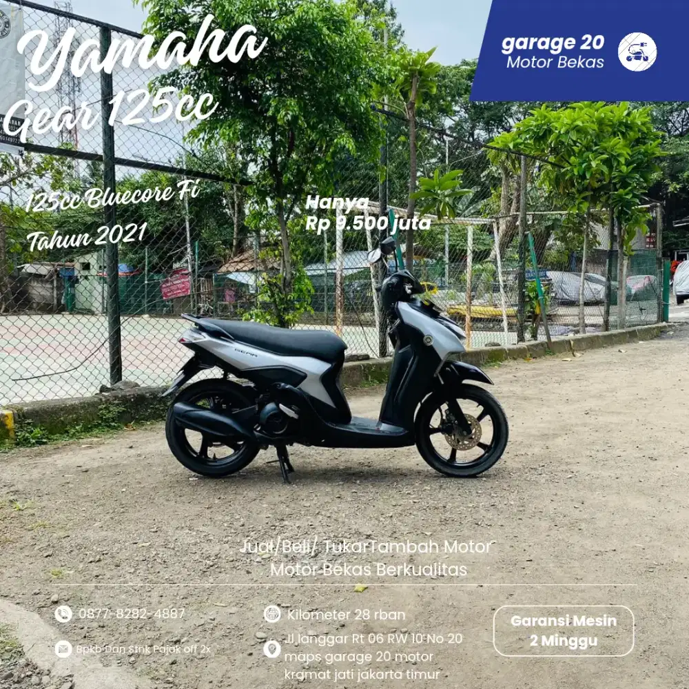 Yamaha Gear 125cc Std Bluecore Fi Tahun 2021 Pajak Off