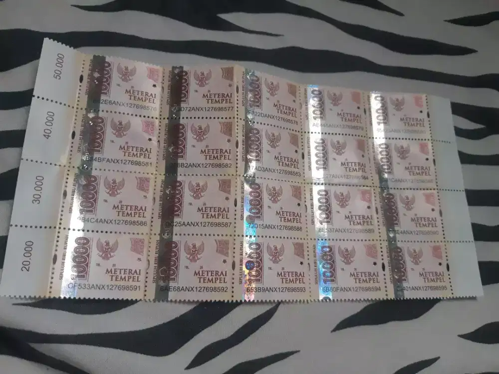 Materai 10,000 20pcs baru