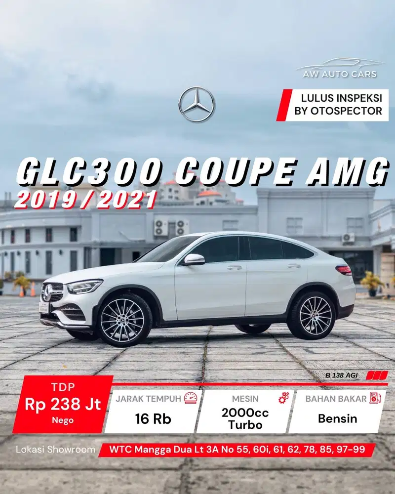[LOW KM] GLC300 Coupe AMG 2021 NIK 2019 GLC 300 2020 GLC200 200