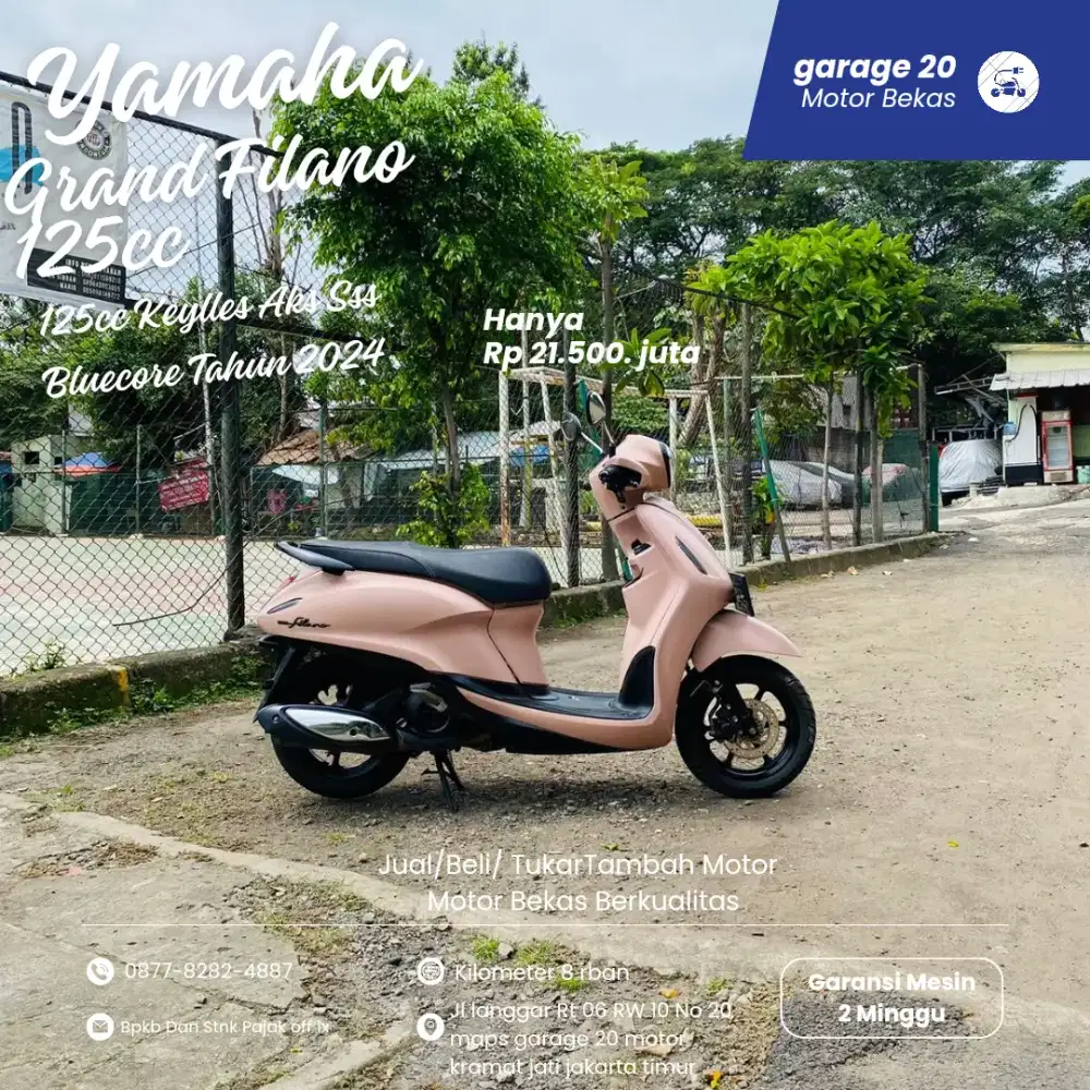 Yamaha Grand Filano 125cc Keylles Aks SSS Tahun 2024 Pajak Off