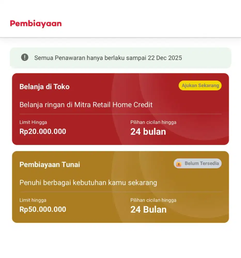 CICILAN VIA HOMECREDIT