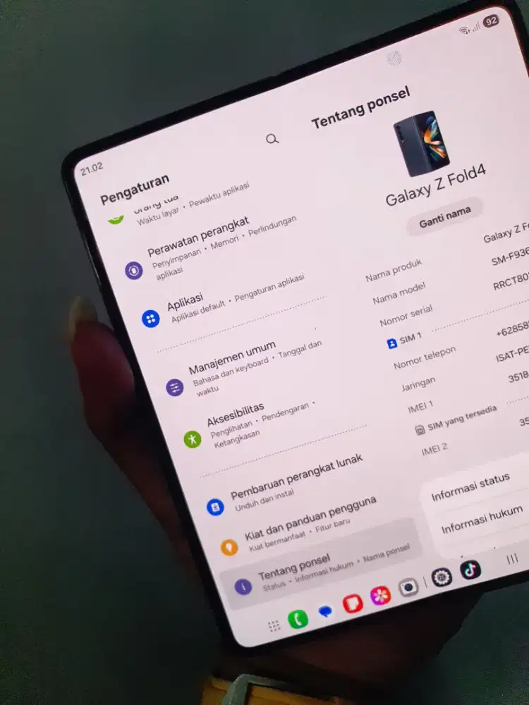 Samsung FOLD 4 RESMI 12GB/256GB FULLSET NORMAL