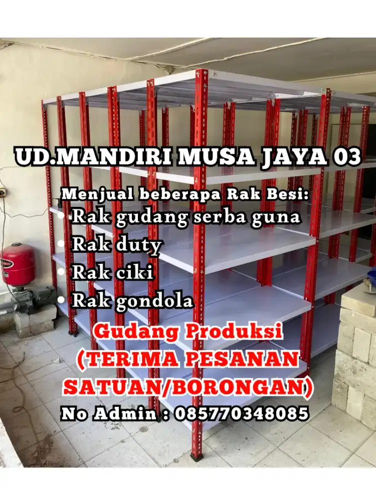 Rak Besi Siku Lobang 40×100×200 (request warna)