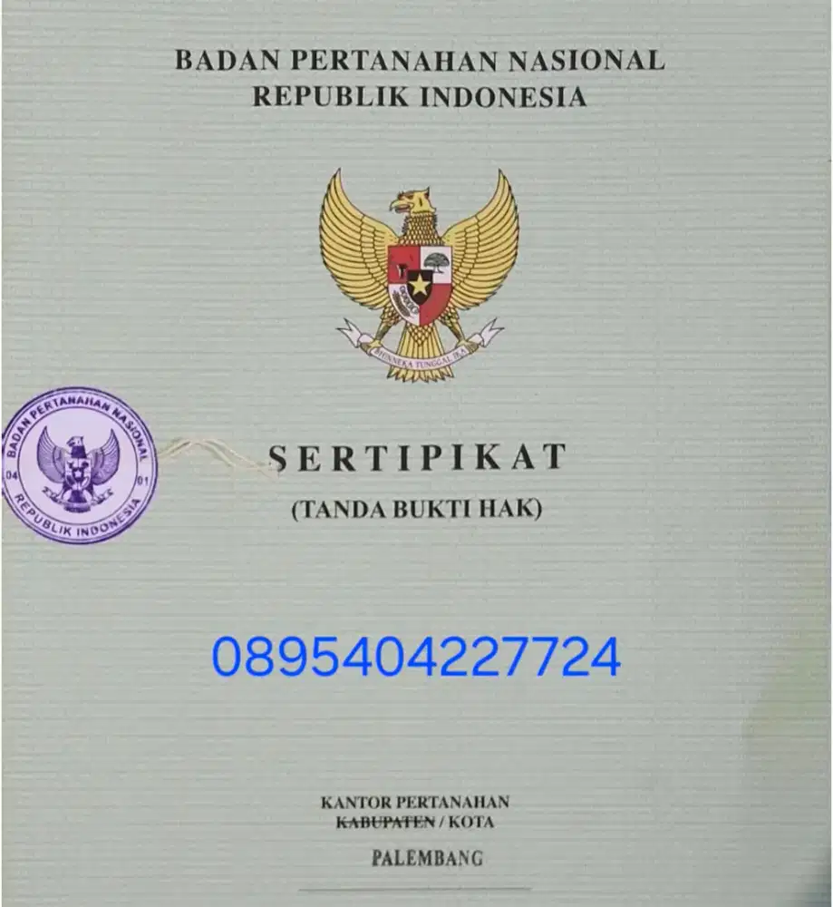 Dijual tanah luas 262 palembang