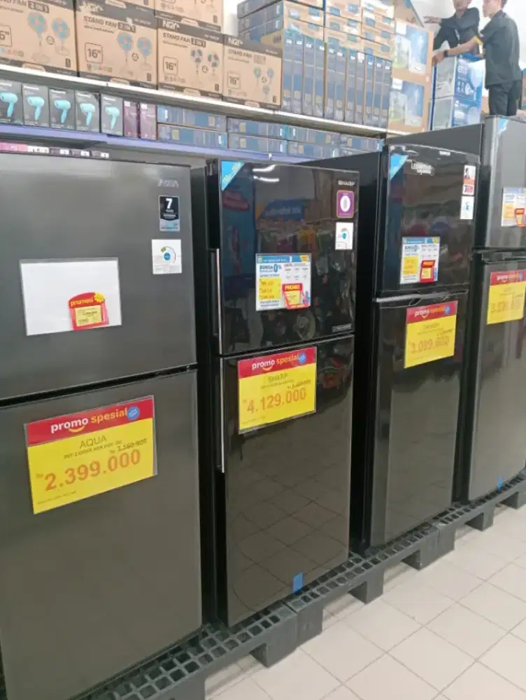 kredit kulkas sharp syrt cuma ktp tanpa dp free angsuran 1-2×