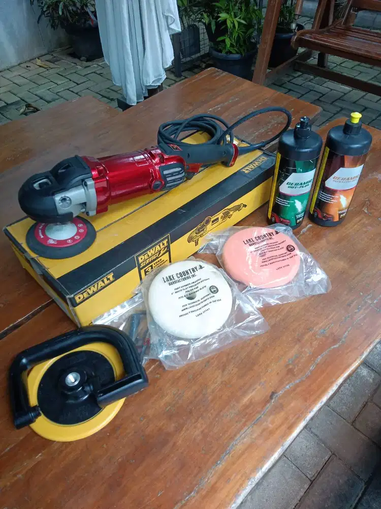 Paket Mesin Poles Detailing DeWalt DWP 849X Custom Paint Red Candy