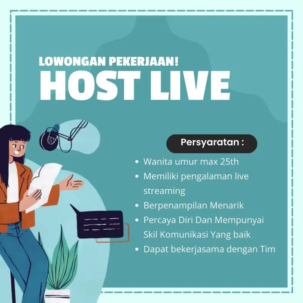 LOWONGAN HOST LIVE