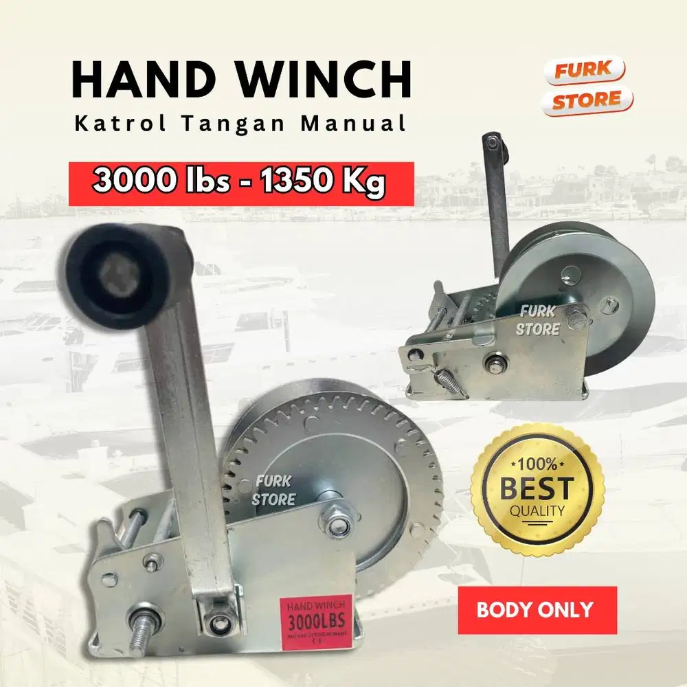 Hand Winch 3000LBS Tipe HW3000 – Katrol Manual | Katrol Seling | Katro