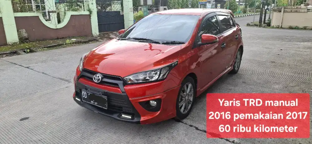 Yaris TRD manual 2016 pakai 2017, 60 ribu kilometer