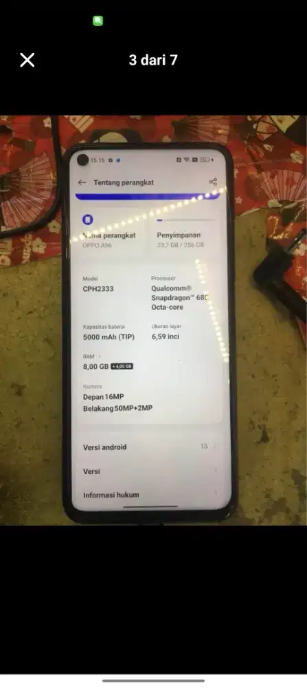 Oppo a96 ram 8 + 4gb/256