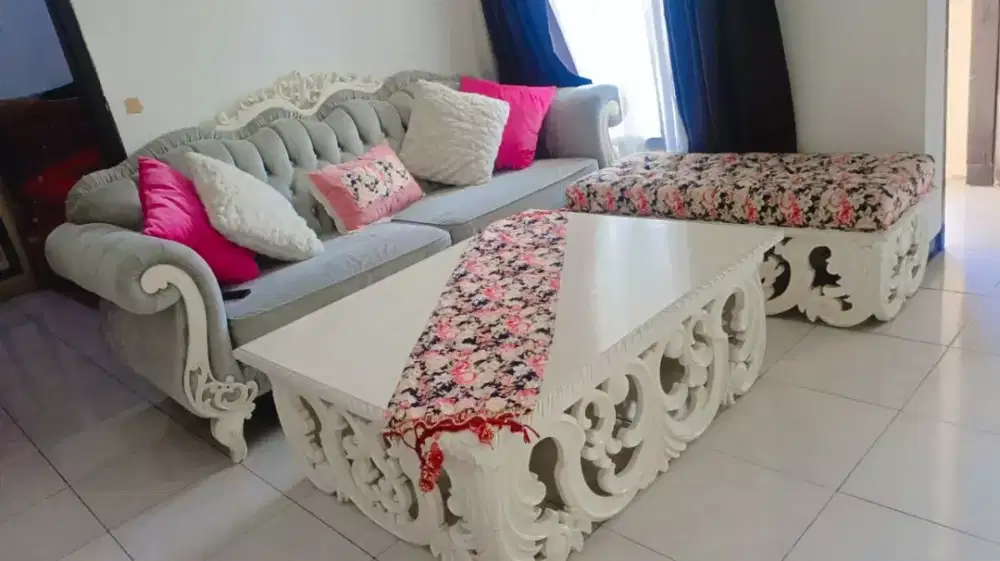 Wts Sofa Tamu Mewah Import set lengkap